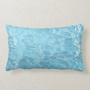Water Summertime Sunlight Blue White Pool Kussen