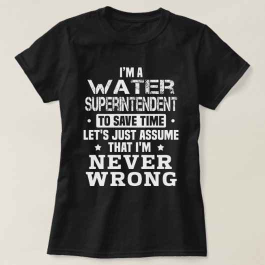 Water Superintendent T-shirt (Design voorkant)