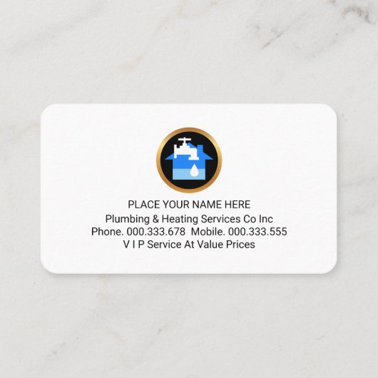 Water Surface Plumber Service Visitekaartje (Achterkant)