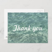 Water Swimming Pool Beach Ocean Patterns Thank You Briefkaart (Voorkant / Achterkant)