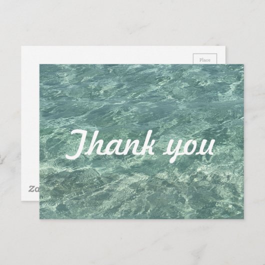 Water Swimming Pool Beach Ocean Patterns Thank You Briefkaart (Voorkant / Achterkant)