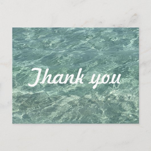 Water Swimming Pool Beach Ocean Patterns Thank You Briefkaart (Voorkant)