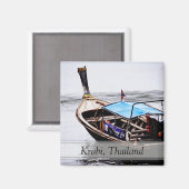 Water Taxis :Krabi, Thailand Magnet (Voorkant / Achterkant)
