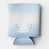 Water Tegen Lucht Aquarel Bruiloft Blikjeskoeler (Voorkant)