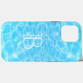 Water Textiel waterrimpels koelen modern monogram Case-Mate iPhone Case (Achterkant (horizontaal))