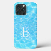 Water Textielwaterrimpels koelen modern monogram a Case-Mate iPhone Case (Achterkant)