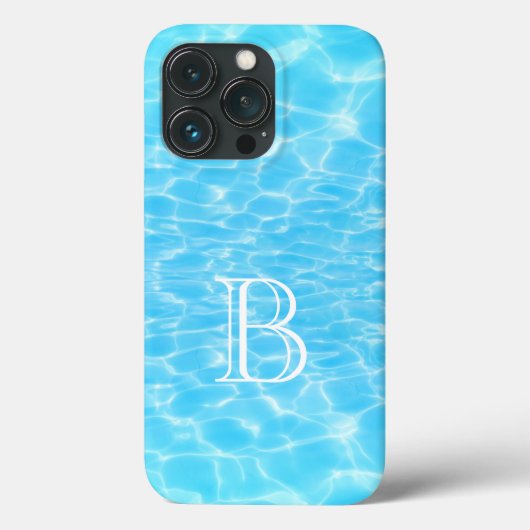 Water Textielwaterrimpels koelen modern monogram a Case-Mate iPhone Case (Achterkant)