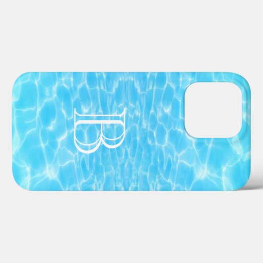 Water Textielwaterrimpels koelen modern monogram a Case-Mate iPhone Case (Achterkant (horizontaal))