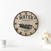 Water Therapy Rustic Fisherman Gift Grote Klok (Huis)