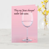 Water to Wine Verjaardag Kaart (Gele Bloem)