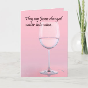 Water to Wine Verjaardag Kaart