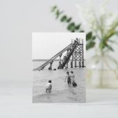 Water Toboggan, Bois Blanc Island, MI 1903 Briefkaart (Staand voorkant)