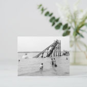 Water Toboggan, Bois Blanc Island, MI 1903 Briefkaart (Staand voorkant)