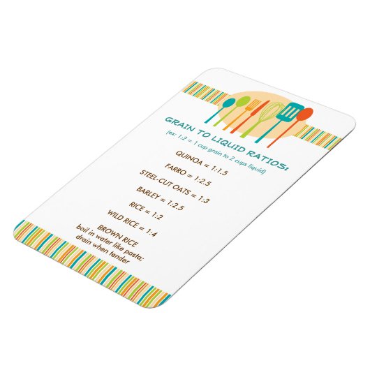 Water tot Graan Ratio Handige Keukengids Magneet (Linkerzijde)