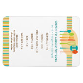 Water tot Graan Ratio Handige Keukengids Magneet (Horizontaal)