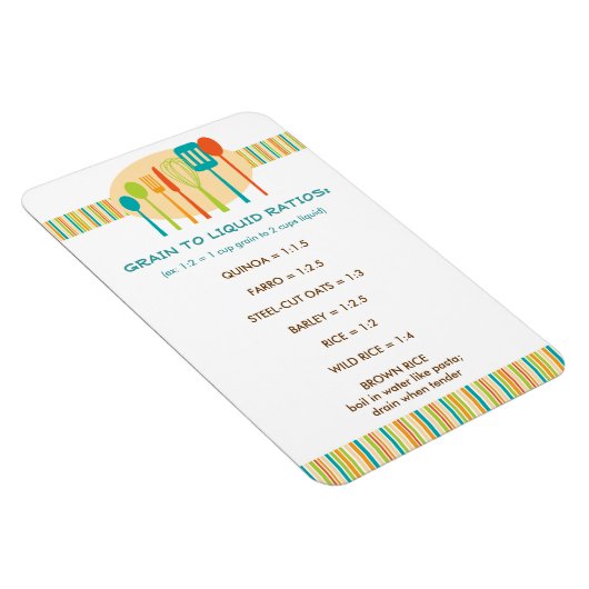 Water tot Graan Ratio Handige Keukengids Magneet (Rechterzijde)