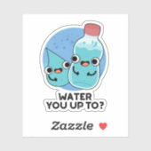 Water tot grappige waterspuit sticker (Vel)