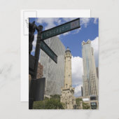 Water Tower, Chicago, Illinois, Verenigde Staten Briefkaart (Voorkant / Achterkant)