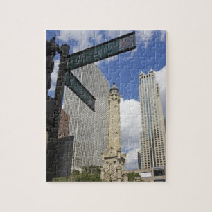 Water Tower, Chicago, Illinois, Verenigde Staten v Legpuzzel