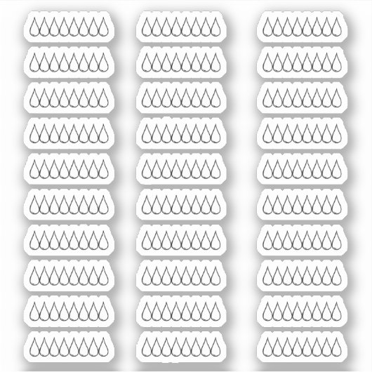 Water Tracker x 30 Stickers - Planner Sticker Pack (Voorkant)