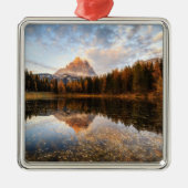 Water Tre Cime Di Lavaredo Italy Metalen Ornament (Voorkant)