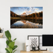 Water Tre Cime Di Lavaredo Italy Poster (Thuiskantoor)