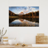 Water Tre Cime Di Lavaredo Italy Poster (Keuken)