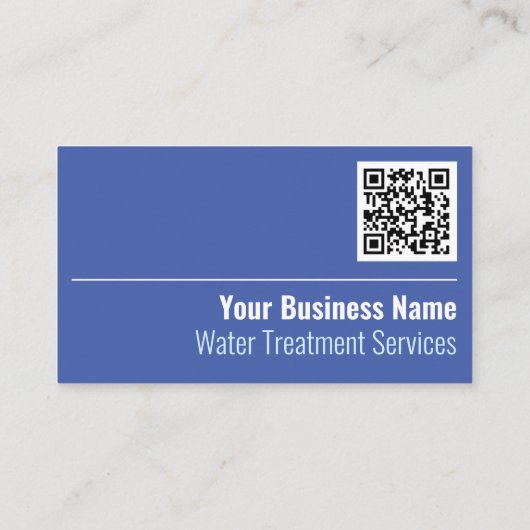 Water Treatment Services QR Code Visitekaartje (Achterkant)