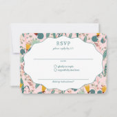 Water Tuin Bloem Bruids Bruiloft Cute CUSTOM RSVP Kaartje (Voorkant)