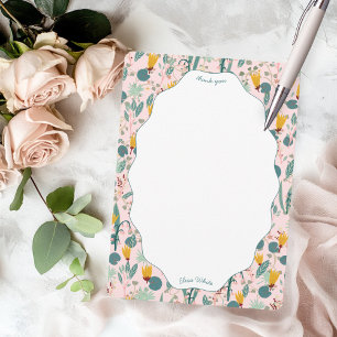 Water Tuin Bloemen Bruids Bruiloft Cute Aangepast Bedankkaart