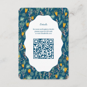Water Tuin Bloemen Bruids Bruiloft Cute Aangepaste Informatiekaartje