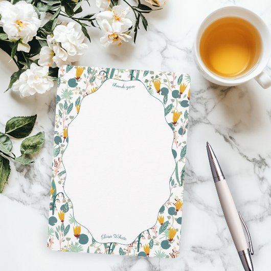 Water Tuin Bloemen Bruids Bruiloft Cute CUSTOM Bedankkaart