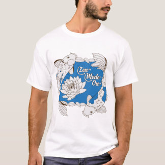 Water Tuin Zen Modus Koi Vis Kunst T-shirt