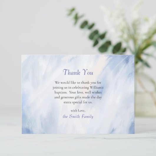 Water uit de bronnen van redding Orthodoxe doop Bedankkaart (Staand voorkant)