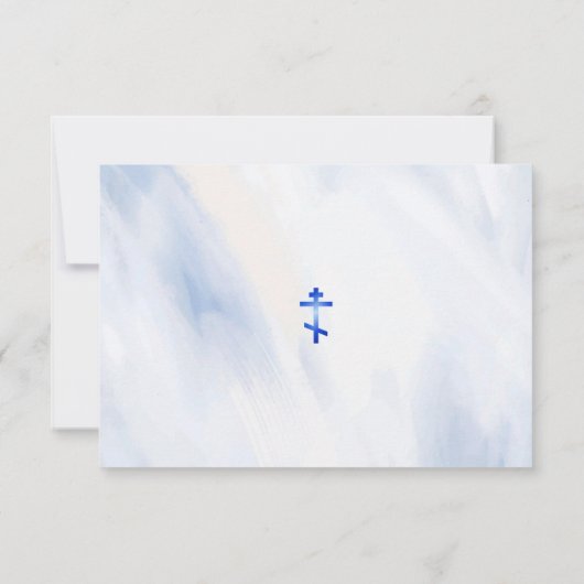 Water uit de bronnen van redding Orthodoxe doop Bedankkaart (Achterkant)