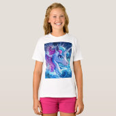 Water Unicorn Close-up T-shirt (Voorkant volledig)