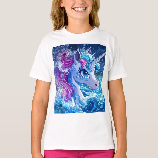 Water Unicorn Close-up T-shirt (Voorkant)