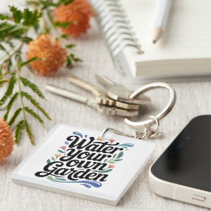 Water Uw Eigen Tuin Inspirerend Bloemen Quote Sleutelhanger