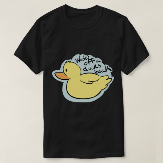 Water van een eend achterzijde t-shirt (Design voorkant)