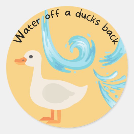 Water van een Sticker achteraan (Voorkant)