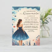 Water van het leven van oceaanvissen onder het Zee Kaart (Staand voorkant)