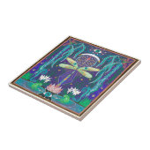 Water van Onderzetter keramisch Ornament van het f Tegeltje (Zijkant)