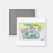 Water verspillen is leven magneet (Voorkant / Achterkant)