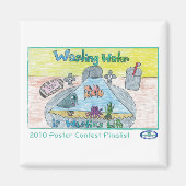 Water verspillen is leven magneet (Voorkant)