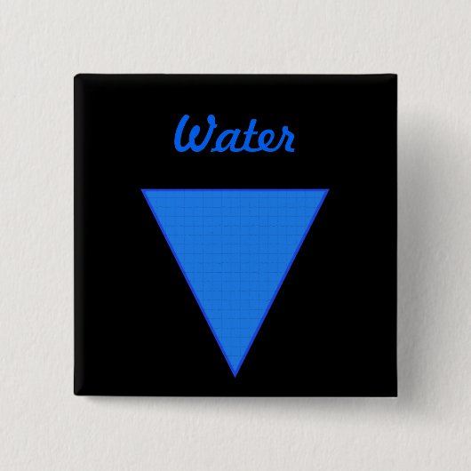 Water Vierkante Button 5,1 Cm (Voorkant)