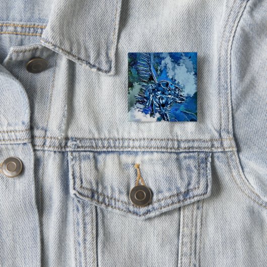 WATER VIERKANTE BUTTON 5,1 CM (In situ)