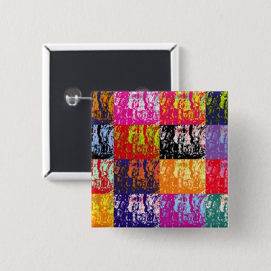 WATER VIERKANTE BUTTON 5,1 CM (Voorkant /achterkant)