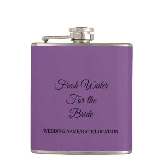  water voor de bride heupfles (Voorkant)