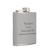  water voor de vader van de Bride Heupfles (Rechts)