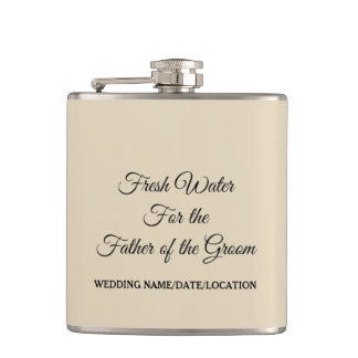  water voor de vader van de groom heupfles